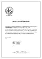 Attestation conformite – Banque PEHD 700