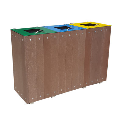 LABELLIA corbeille tri selectif plastique recyclé Mix Urbain