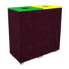 LABELLIA double corbeille plastique recyclé Mix Urbain